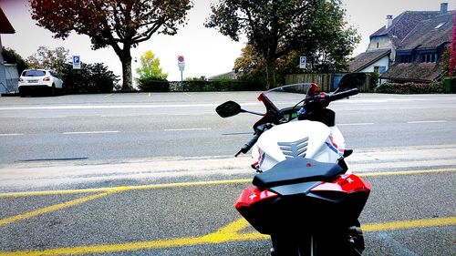 Rear view of a man on road