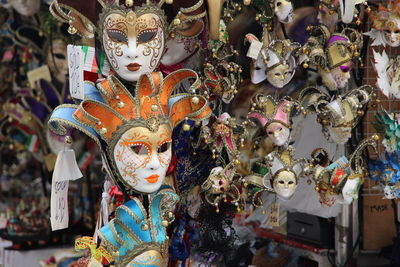 Multi colored masks for sale in market