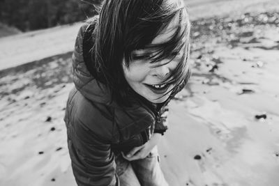 Portrait of girl on beach