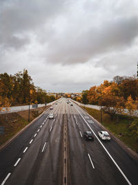 Empty road against sky