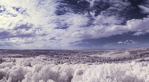 Panoramic view of desert against sky