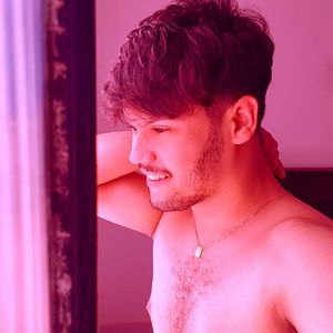 Close-up of shirtless man at home