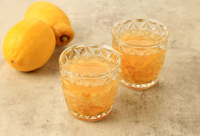 Yuzu tea, warm tea made from orange marmalade, sugar or honey, populer refreshment during winter 