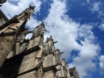 Low angle view of temple against sky