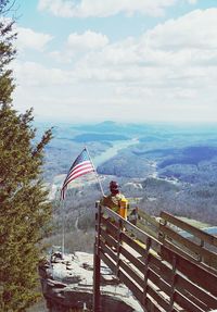 Scenic view of mountain against sky