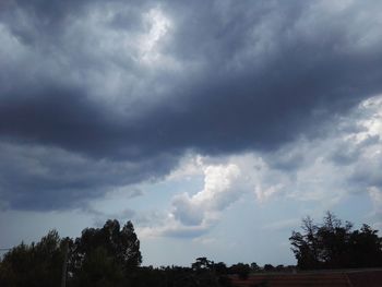 Low angle view of storm clouds in sky