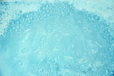 Full frame shot of foam in water