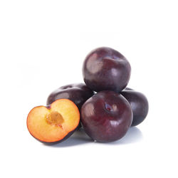 Close-up of apple against white background