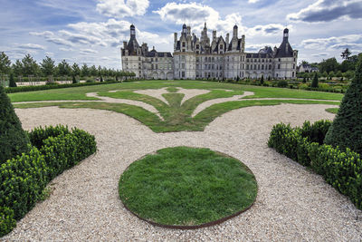 Panoramic view of garden against sky