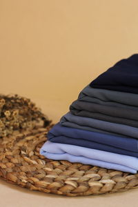 Close-up of bread in bowl on table