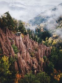 Scenic view of rocky mountains against sky