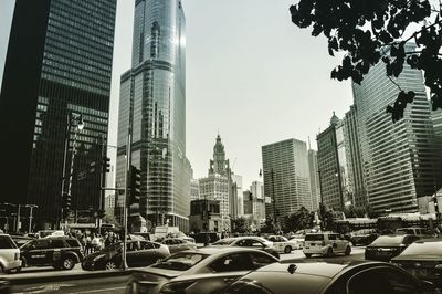 Cars moving on road in city