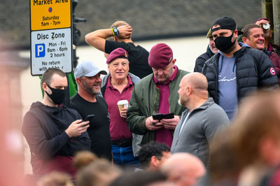 Group of people looking at camera