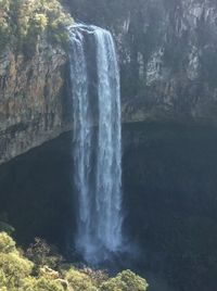 Scenic view of waterfall