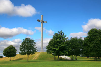 Low angle view of papal cross, phoenix park, dublin, ireland
