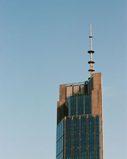 Low angle view of building against clear sky