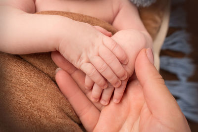 Close-up of baby hands