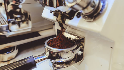 High angle view of coffee cups