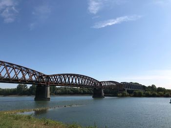 Bridge over river against sky