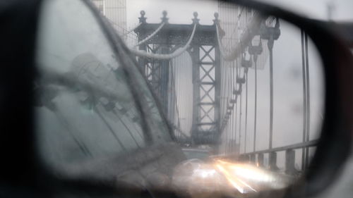 Close-up of car window