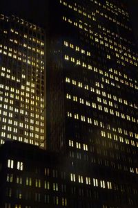 Low angle view of illuminated building