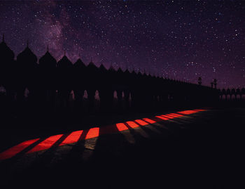 Scenic view of illuminated star field against sky at night