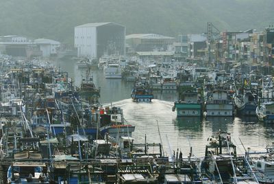 Boats in harbor