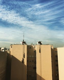 View of communications tower against sky