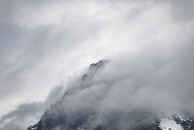 Low angle view of mountain against sky