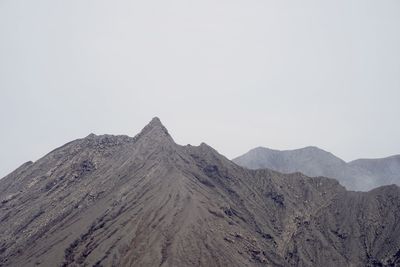 Scenic view of mountains against clear sky