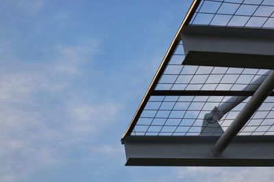 Low angle view of modern building against sky