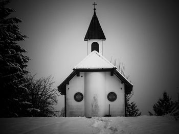 Church against sky during winter