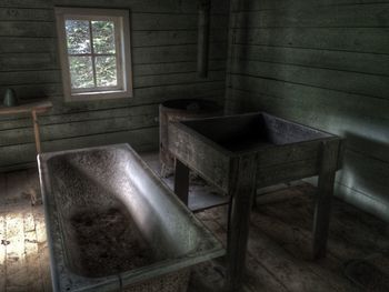 Interior of abandoned building