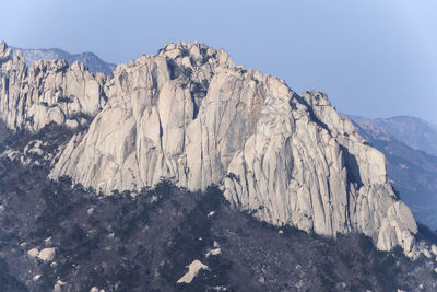 Close-up of mountains against sky