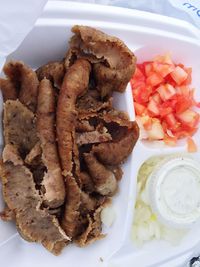 Close-up of served food
