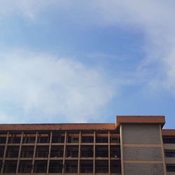 Low angle view of built structure against sky