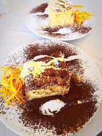 Close-up of cake in plate