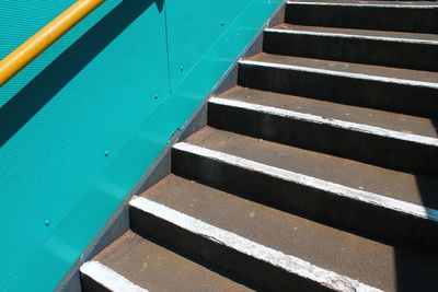 High angle view of staircase