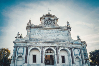 Low angle view of historical building
