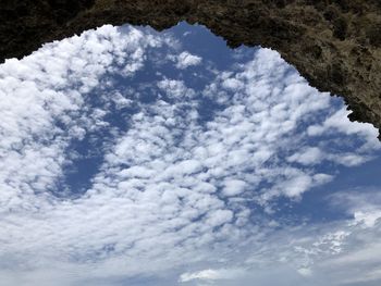 Low angle view of clouds in sky