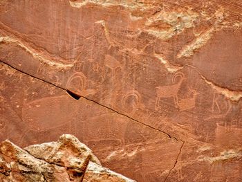 Native american indian fremont petroglyphs capitol reef national park torrey utah