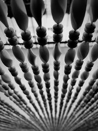 High angle view of chess pieces