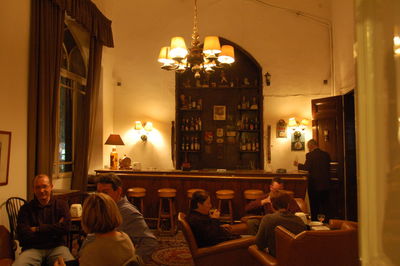 People sitting in restaurant