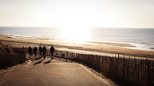 Scenic view of sea during sunset