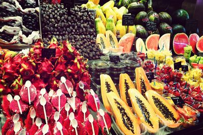 Full frame of market stall for sale