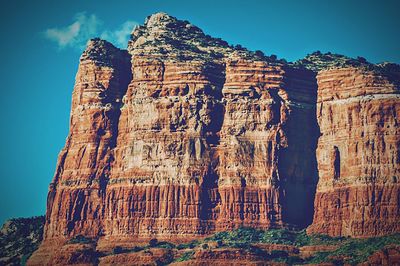 Low angle view of mountain against sky