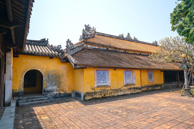 Exterior of building against clear sky