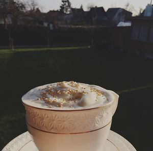 Extreme close up of coffee