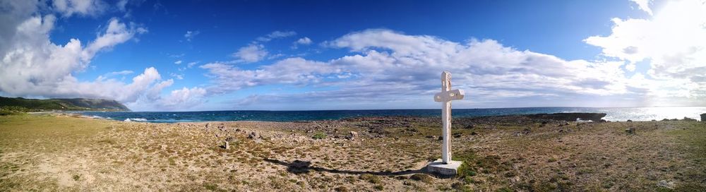 Panoramic view of sea against sky