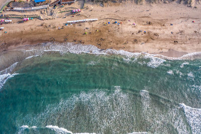 High angle view of sea